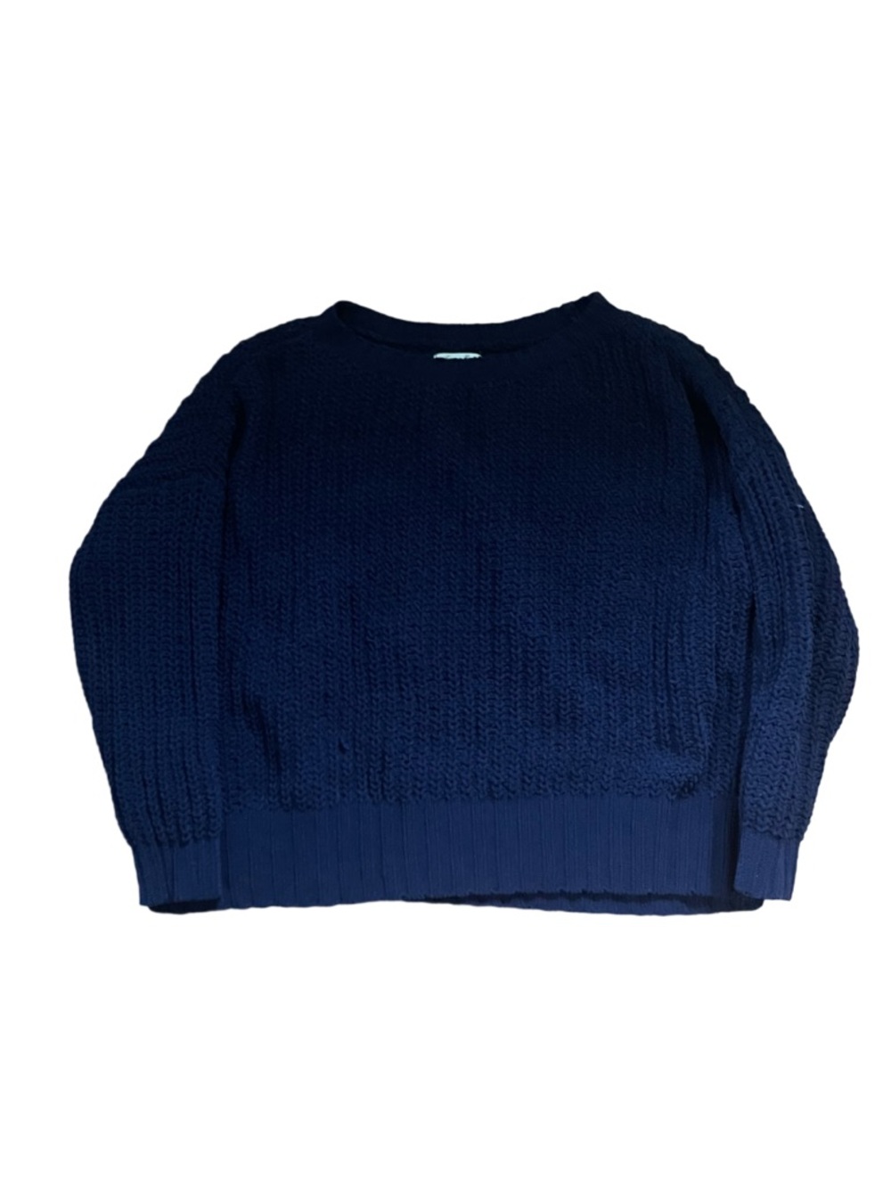 American Eagle Outfitters Navy Chunky Crewneck Sweater